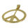 Edelstahlanhänger - Peace PVD-Gold
