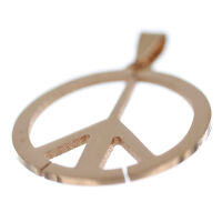 Edelstahlanhänger - Peace PVD-Roségold