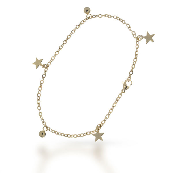 Stainless steel anklet - stars "Shelly"
