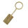 Schlüsselanhänger aus Edelstahlanhänger - mit Gravurplatte PVD - Gold POLIERT
