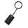 Schlüsselanhänger aus Edelstahlanhänger - mit Gravurplatte PVD - Schwarz POLIERT