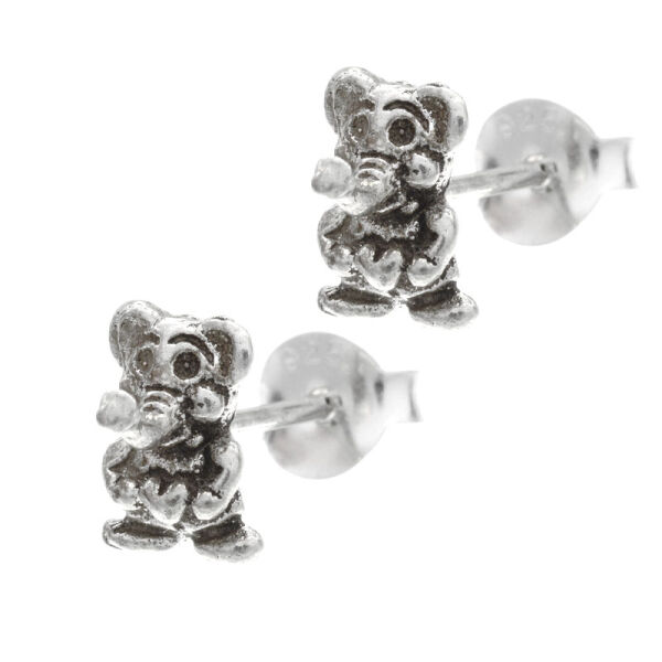 Silver Stud Earrings - Elephant