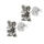 Silver Stud Earrings - Elephant