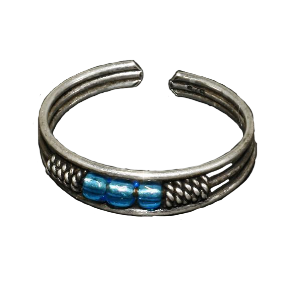 925 Sterling Silberring / Kinder- und Zehenring Dunkel schimmernd