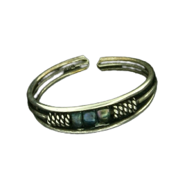 925 Sterling Silberring / Kinder- und Zehenring Blau