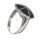 925 Sterling Silver Ring - Round Onyx