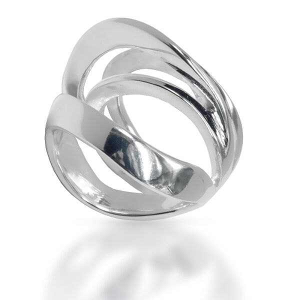 925 Sterling silver ring - waves 54 (17,2 Ø) 6,8 US