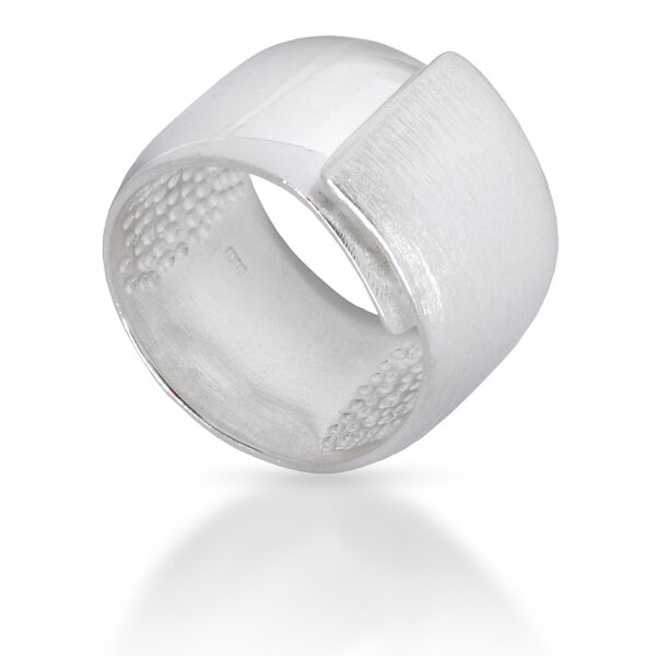 925 Sterling Silberring - "Tapes" 56 (17,8 Ø) 7,6 US