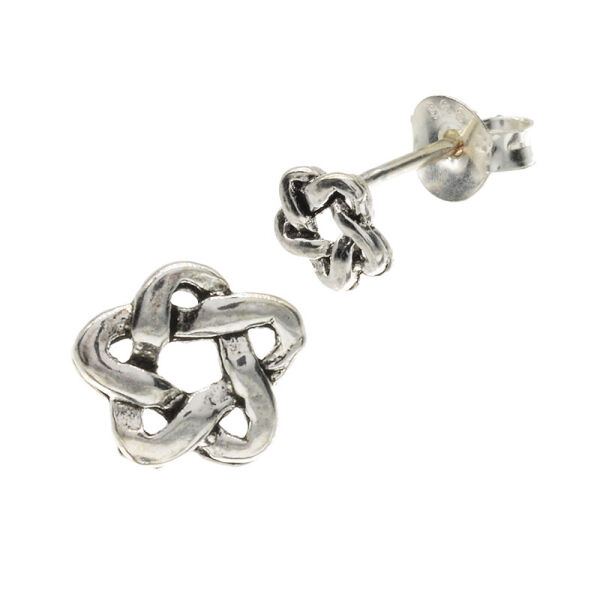 Silver Stud Earrings - Celtic Knot