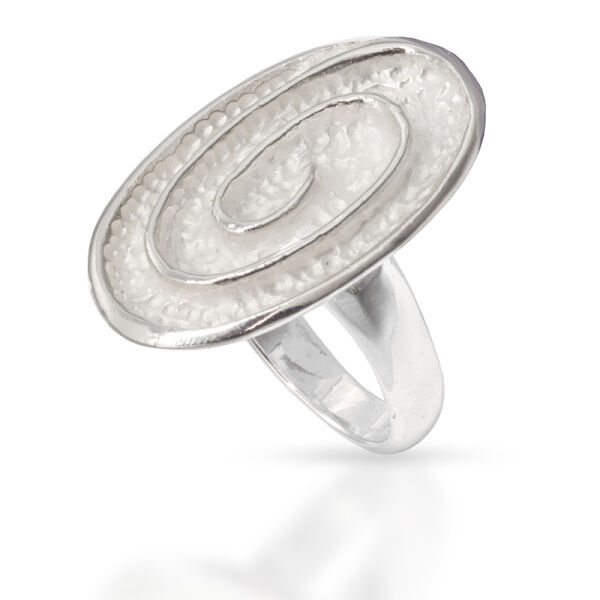 925 Sterling silver ring - spiral oval 56 (17,8 Ø) 7,6 US