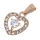 Stainless Steel Pendant - Heart with Stones PVD-Rosegold