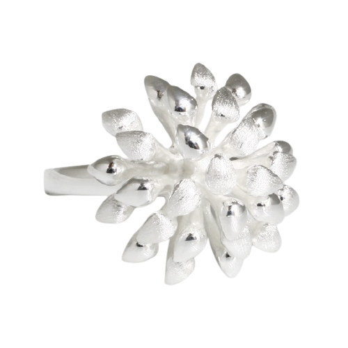 925 Sterling Silberring - Blumenform 62 (19,7 Ø) 09 US