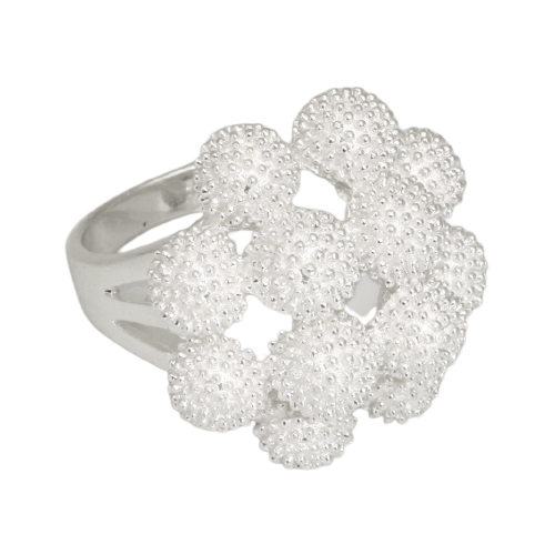 925 Sterling Silberring - Blumenmuster 60 (19,1 Ø) 9,1 US