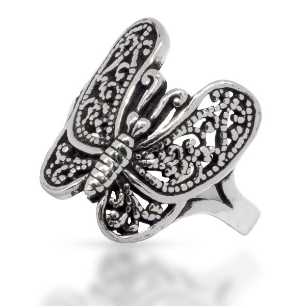 925 Sterling silver ring - butterfly 54 (17,2 Ø) 6,8 US