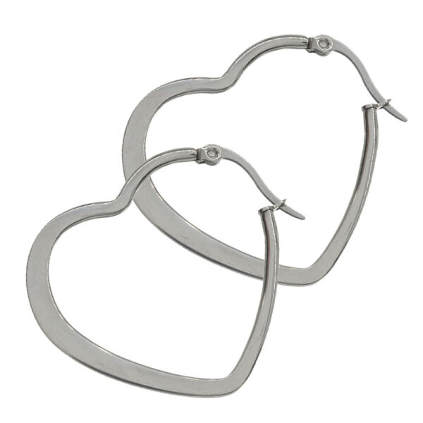 Edelstahlohrring Herz 40 mm