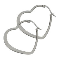 Edelstahlohrring Herz 40 mm