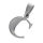 Stainless steel pendant - Alphabet C