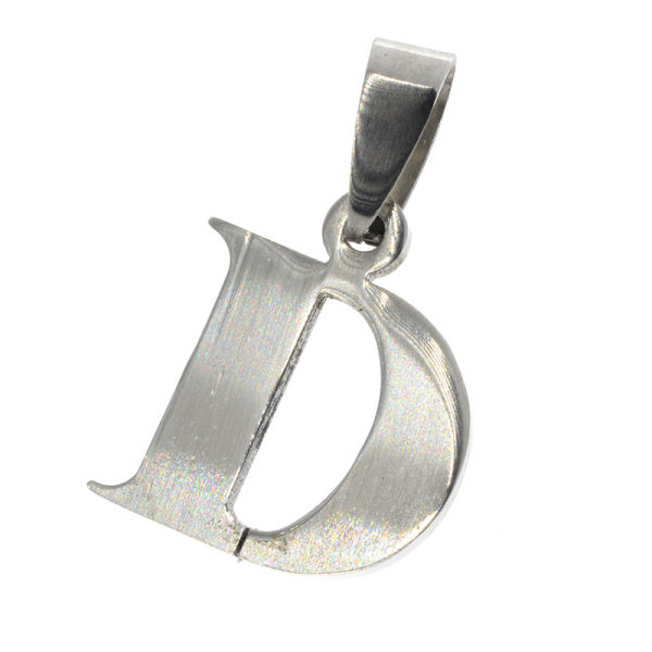 Stainless steel pendant - Alphabet D
