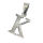 Stainless steel pendant - Alphabet K