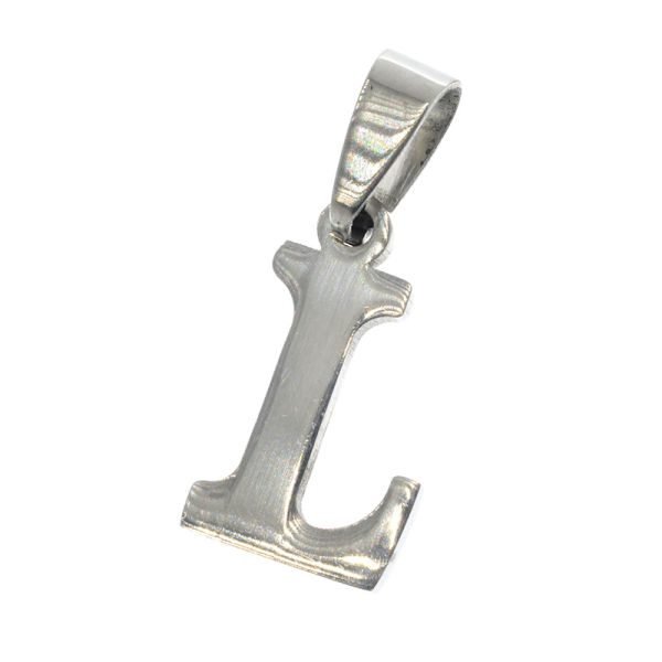 Stainless steel pendant - Alphabet L