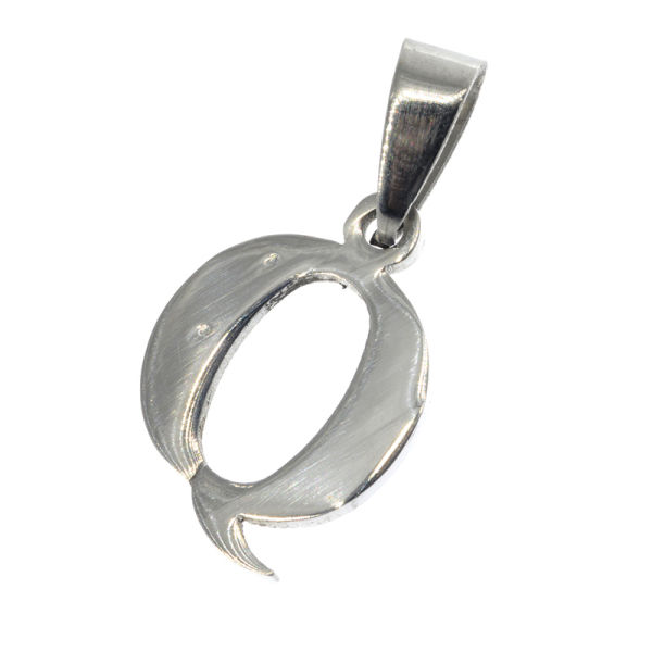 Stainless steel pendant - Alphabet Q