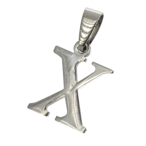 Stainless steel pendant - Alphabet X
