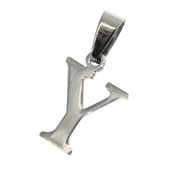 Stainless steel pendant - Alphabet Y