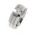 Edelstahlring/Cubik Zirkonia