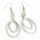 Stainless steel earrings - ellipse shaped /polished