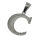 Stainless steel pendant - Alphabet - Letter C