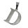 Stainless steel pendant - Alphabet - Letter D