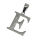 Stainless steel pendant - Alphabet - Letter E