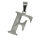 Stainless steel pendant - Alphabet - Letter F