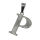 Stainless steel pendant - Alphabet - Letter P