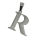 Stainless steel pendant - Alphabet - Letter R