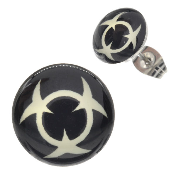 Edelstahlohrstecker  -  Stacheldraht 8 mm