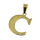 Stainless Steel Pendant - Letter "C" PVD Gold