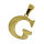 Stainless Steel Pendant - Letter "G" PVD Gold