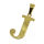Stainless Steel Pendant - Letter "J" PVD Gold