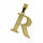 Stainless Steel Pendant - Letter "R" PVD Gold