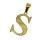 Stainless Steel Pendant - Letter "S" PVD Gold