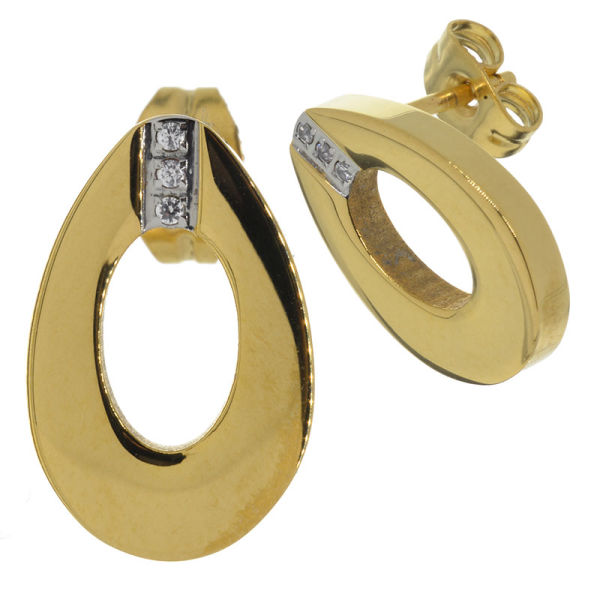 Edelstahlohrstecker - Farbe wählbar PVD-Gold