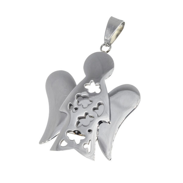 Stainless Steel Pendant - Angel - Steel