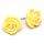 Ohrstecker gelbe Rose - poliert - 15 mm
