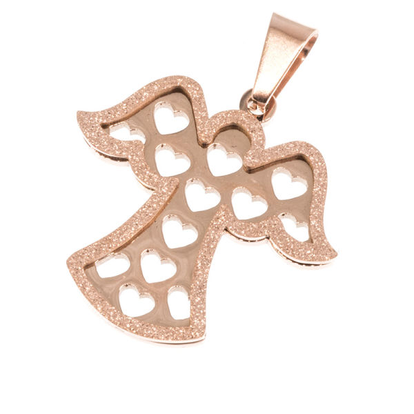 Stainless Steel Pendant - Angel with Heart Dress