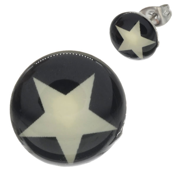 Edelstahlohrstecker  - Stern