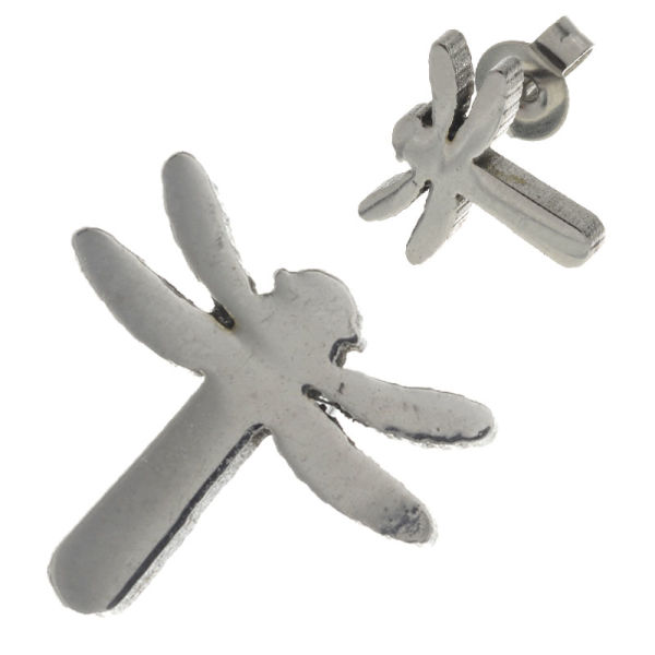 Edelstahlohrstecker- Libelle