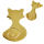 Edelstahlohrstecker - Katzen "Kitti"  "PVD-Gold"