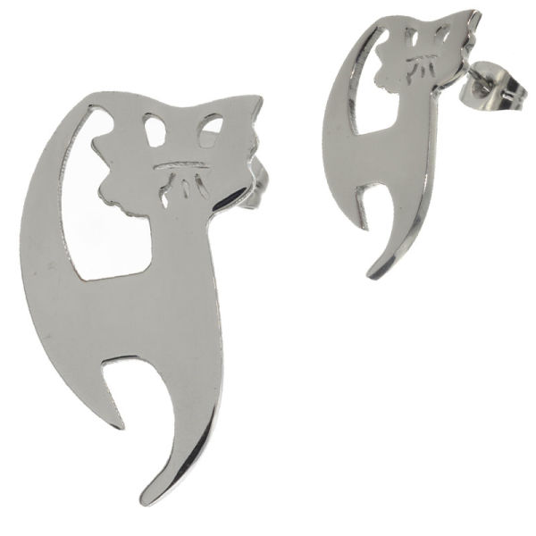 Edelstahlohrstecker - Katzen "Maya"