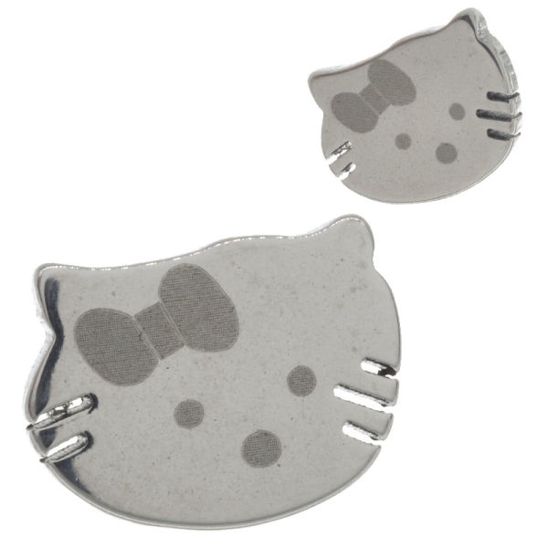 Edelstahlohrstecker Katze